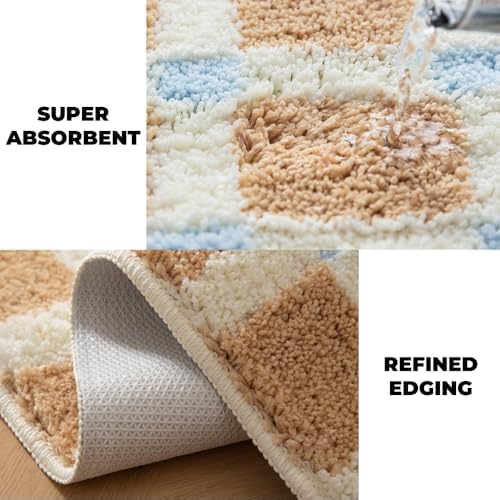 GIB Bathroom Rugs 32"x20", Extra Soft Absorbent Bath Mat for Bathroom Floor