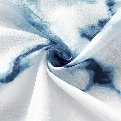 Marble Bathroom Shower Curtain,Blue and White Fabric Shower Curtain with Hooks,Unique 3D Printing,Decorative Bathroom Accessories,Water Proof,Reinforced Metal Grommets,Standard 72x72 Inches