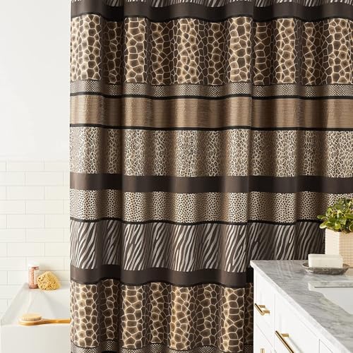 Safari Stripes Shower Curtain Fabric Shower Curtain for Bathroom Classic Unique Design Luxury Animal Print Bathroom Curtain Bathtub Home Western Décor 72"x70"
