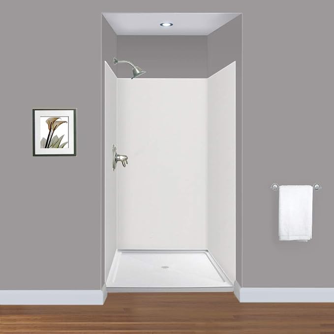 Transolid EWK484872-39 Expressions 3-Panel Shower Wall Kit, 48-in L x 48-in W x 72-in H, Grey