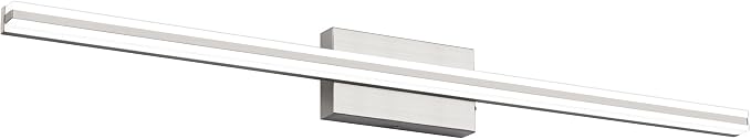 SOLFART Bathroom Lighting Fixtures Over Mirror Brush Nickel 40 inch Vanity Lights 5CCT Dimmable LED Bathroom Light
