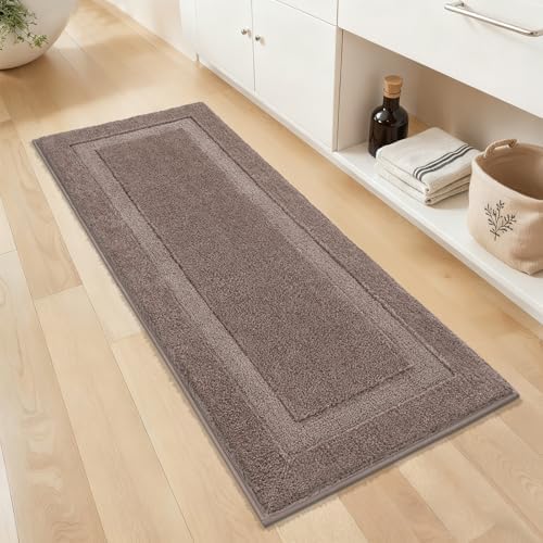 SHACOS Soft Microfiber Bathroom Rugs Set of 2 Pieces, Coffee