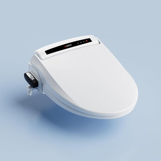 Lotus ATS-1000 Advanced Smart Toilet Seat Bidet, Purestream Function(Constipation Relief) Heated Seat and Temperature Controlled Wash, Warm Air Dryer - Elongated/White with 5 years warranty