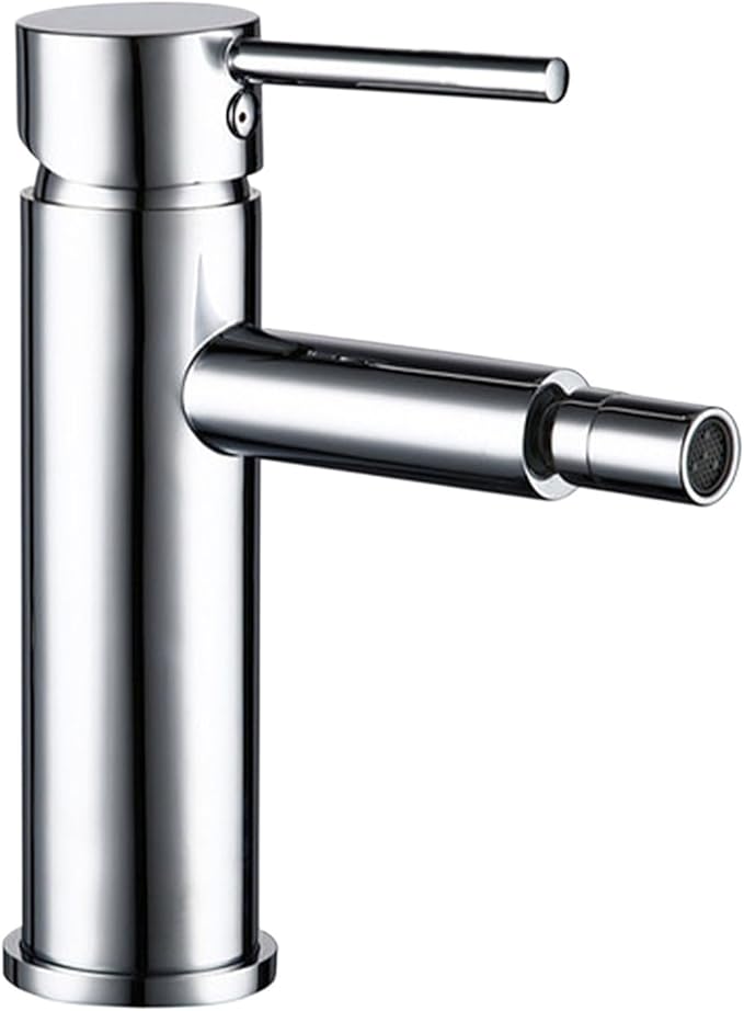 Bathroom Bidet Faucet Cold and Hot Water Mixer Tap Sprayer Brass Polished Chrome Black Gold Single Hole Deck Mount(R-Polished Chrome)