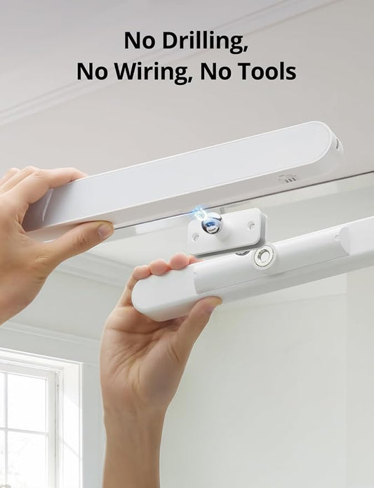 Rechargeable Makeup Light Bar LED Stick on Vanity Lighting for Mirror, 11Inch Super Bright 14 Days Long Last Battery Operated Wireless Attachable Wall Lamp for Bathroom Dresser Counter