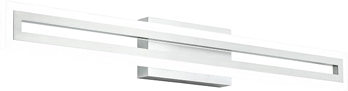 SOLFART Brushed Nickel Bathroom Vanity Light 32 Inch Bathroom Lighting Fixtures Over Mirror 6000K