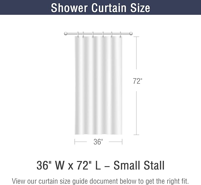 Small Stall Sage Green Ombre Shower Curtain, 36 x 72 | Narrow Half Sage Green Ombre Shower Curtain for Bathroom, Fabric Shower Curtain Set, Water Repellent, Machine Washable