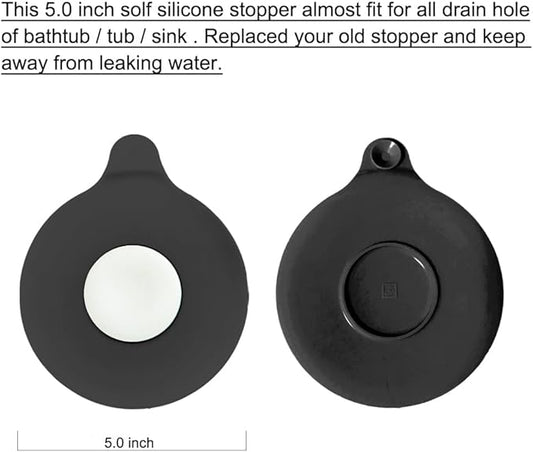 Bathroom Sink Stopper, Tub Stopper, Bathtub Drain Stopper, Bath Tub Plug, Bathtub Drain Cover, Bathtub Drain Plug, Sink Drain Cover, Sink Plug,Black
