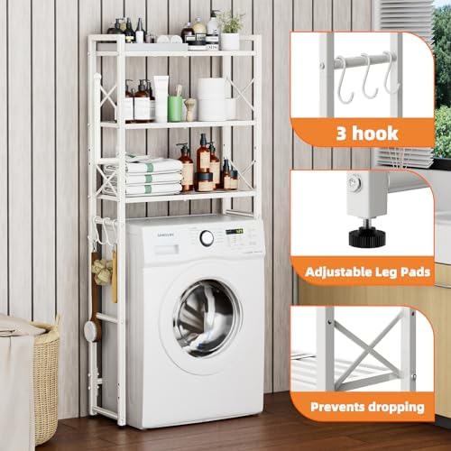 Simple Trending Over The Toilet Storage Rack, 62" H Bathroom Organizer