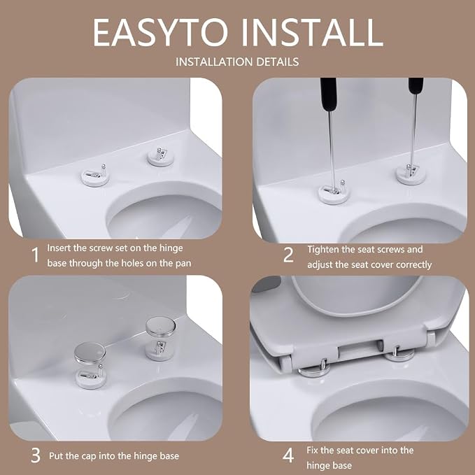 Heated Toilet Seat Elongated, Constant Temperature Seat Warmer | Elongated (17.72x14.37") | Heavy-Duty PP Material | Soft Close & Quiet | Safe Constant Heating Only (No Bidet/Temp Adjust)