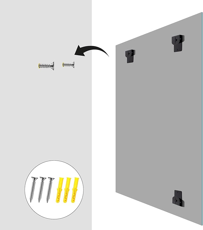 KOCUUY Large Frameless Mirror, 40x48 Inch Square Bathroom Vanity Mirror for Over Sink, Upgraded Shatterproof Unframed Design for Bedroom, Living Room, Entryway
