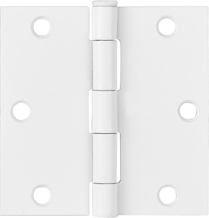 Design House 9-Pack Painted White Interior Door Hinges – 3.5-inch x 3.5-inch – Square Corner Radius Steel Door Hinge – Fits Standard Doors – Design House 185900