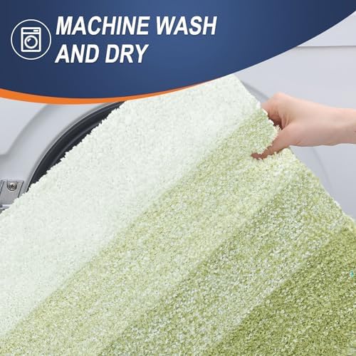 OLANLY Small Bathroom Rugs 24x16, Extra Soft Absorbent Microfiber Bath Rugs