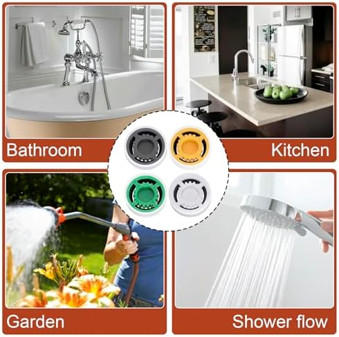 4pcs Shower Head Flow Restrictor, 1.8/2.0/2.5/3.0 GPM