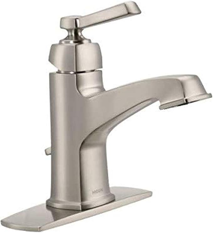 Moen 6200SRN Boardwalk Spot Resist Brushed Nickel one-Handle Bathroom Faucet