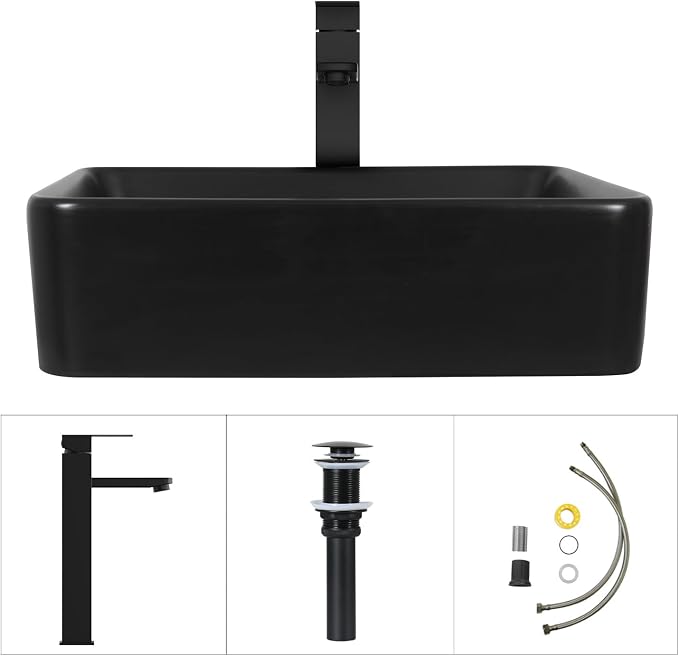 30" Barn Door Bathroom Vanity, Farmhouse Style Standing Pedestal Cabinet with Black Ceramic Vessel Sink