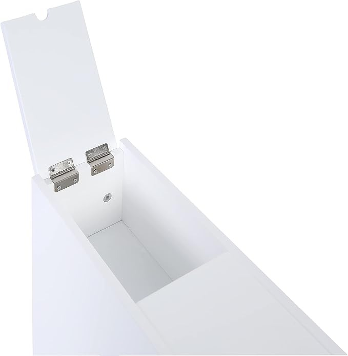 Spirich Slim Bathroom Storage Cabinet with Toilet Paper Holder, White | Slide-Out Drawers, Hidden Top Compartment, Toilet Paper Storage for Small Bathrooms, Powder Rooms, and Narrow Spaces