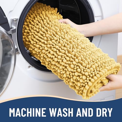 Arotive Round Bathroom Rugs 24x24, Soft Absorbent Chenille Shaggy Bath Mat