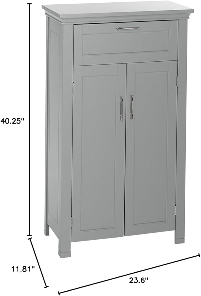 RiverRidge Somerset Two-Door Floor Cabinet, Gray
