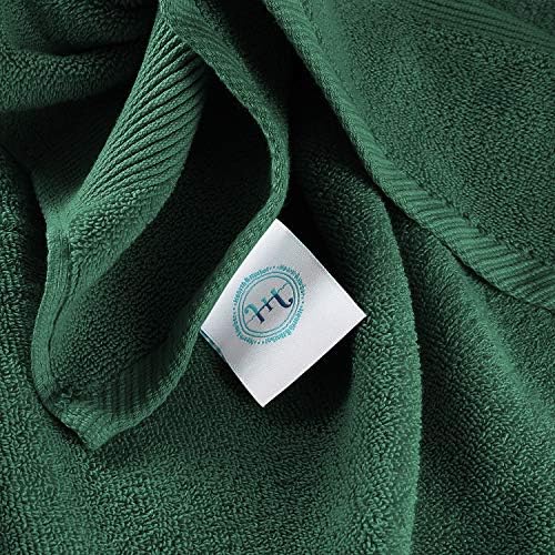 Hearth & Harbor Bath Mat Towels - 100% Ring Spun Cotton Luxury Towels - Ultra Soft & Highly Absorbent, Bathroom Towels, Floor Mat - Hunter Green