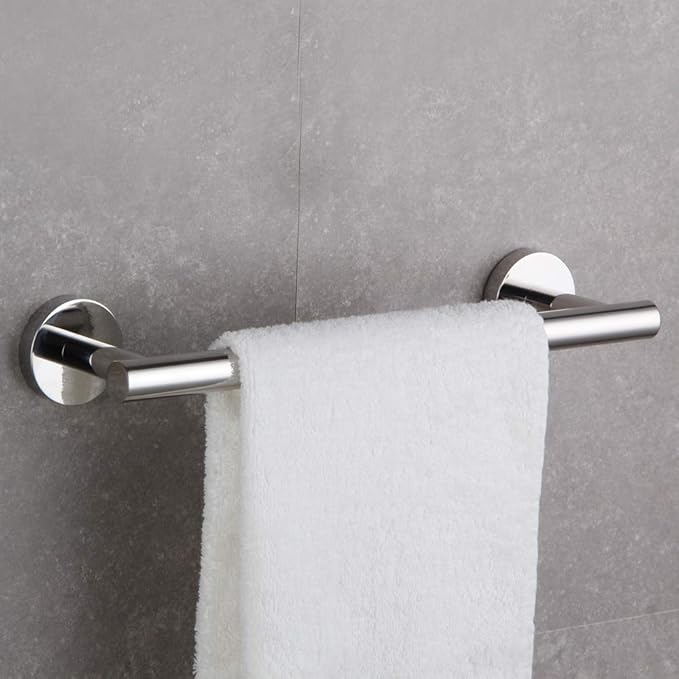 GERZ 12-Inch Hand Towel Holder Modern Towel Ring Hand Towel Bar Towel Hanger Wall Mount, Polished Finish AG1101C30.5-JG