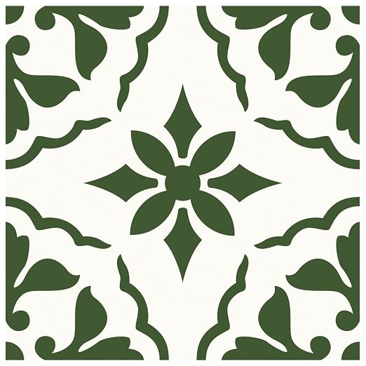 MORCART 20PCS 7.87" x 7.87" Peel and Stick Floor Tile, Green Retro Design | Self-Adhesive DIY Vinyl Flooring, Removable and Waterproof Tile Sticker for Bathroom, Kitchen, Wall, Bedroom, Stairs