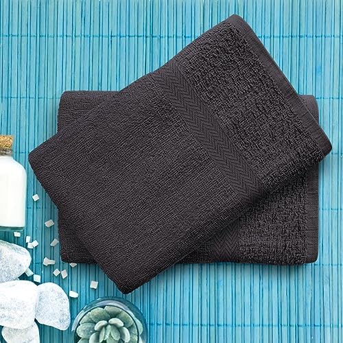 Towel and Linen Mart 100% Cotton Grey 12 Pack Medium Bath Towel Set, Quick Dry, Super Absorbent, Light Weight, Soft Feel, Premium Towels for Hotel, Spa and Bathroom (24 X 48 12 Pack, Grey)