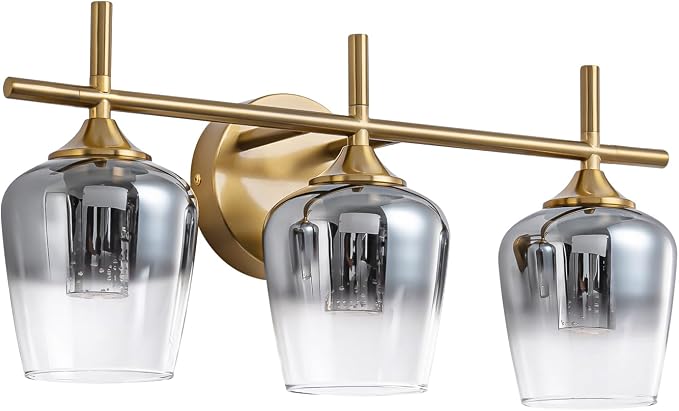 foucasal 3-Light LED Vanity Light for Bathroom, Dimmable 2700K-6000K | Bathroom Vanity Light Fixtures Over Mirror, Modern LED Lighting Fixtures for Living Rooms, Hallways, Bedroom