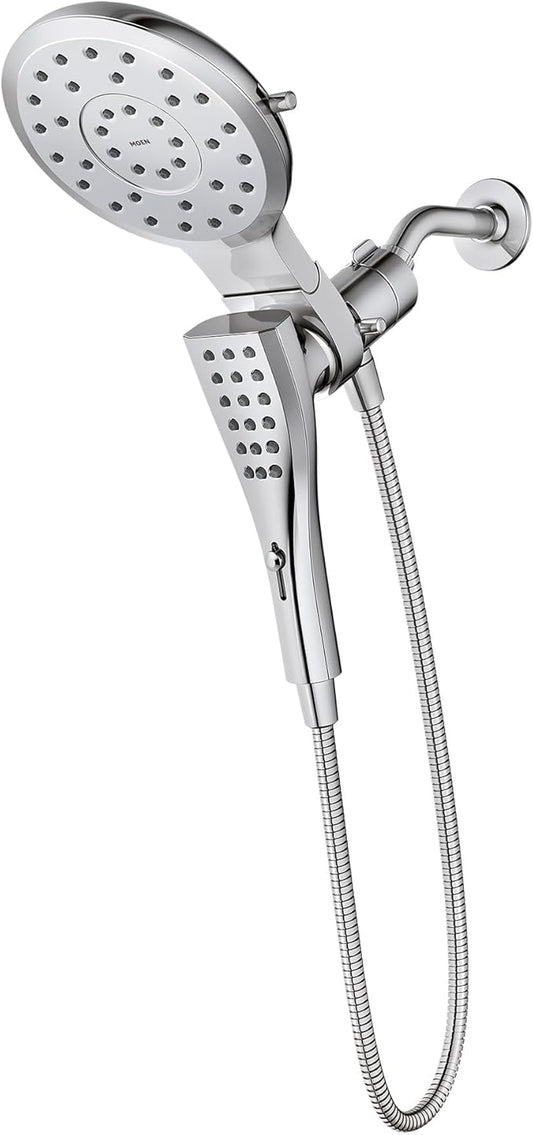 Moen Verso Chrome Round Rain Shower Head and Detachable Handshower Combination with Magnetix Docking System and 60-inch Metal Hose, 220C2