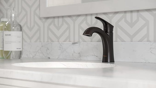 Pfister Weller Bathroom Sink Faucet, Single Handle, Single Hole or 3-Hole, Tuscan Bronze Finish, LG42WR0Y