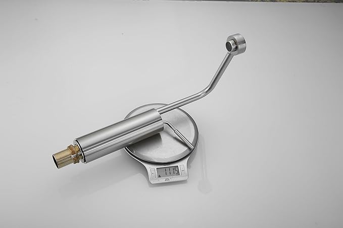 Bathroom Faucet Tall Vessel Sink Faucet Brushed Nickel - Bathroom Vanity Sink Faucet One Hole Single Handle Solid Brass, with Water Supply Hoses
