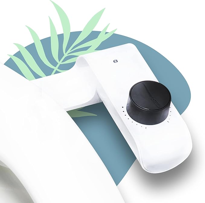 Modern Bidet Attachment for Toilet With Adjustable Water Pressure And Female-Friendly Wash and Rear Wash - Fresh Water Sprayer Bidet - Self-Cleaning and Non-Electric - Easy to Install & BPA Free