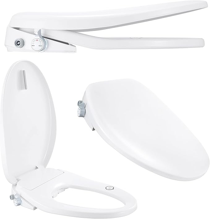 Bio Bidet BB500 Heated Electric Bidet Seat with Warm Water Wash, Night Light, Low Profile Design, Elongated