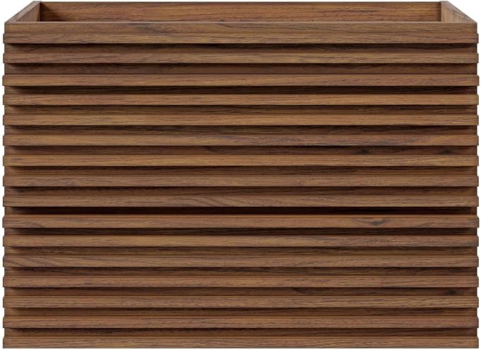 Modway Render 30" Wall-Mount Bathroom Vanity in Walnut - Sink Basin Not Included