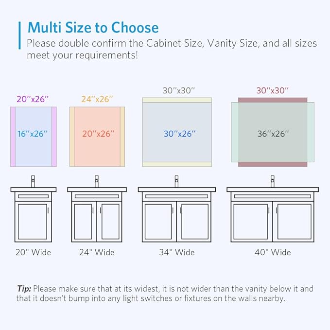 Quavikey Medicine Cabinet with Mirror, Aluminum Surface Mount or Recessed Bathroom Medicine Mirror Cabinet 16x26 Inch, Silver