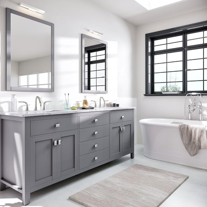 Artemis 72 in. Gray Double Sink Bath Vanity with Engineered Top and Undermount Porcelain Sinks