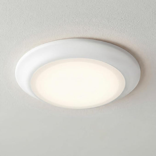 Kichler Gen 1 LED Downlight, Flush Mount, White, 4000K, 43846WHLED40 | 7.5” Ceiling Flush Mount Wet Rated Interior Dimmable Light for Living Room, Kitchen, Bathroom and Bedroom, (7.5” x 1.5”)