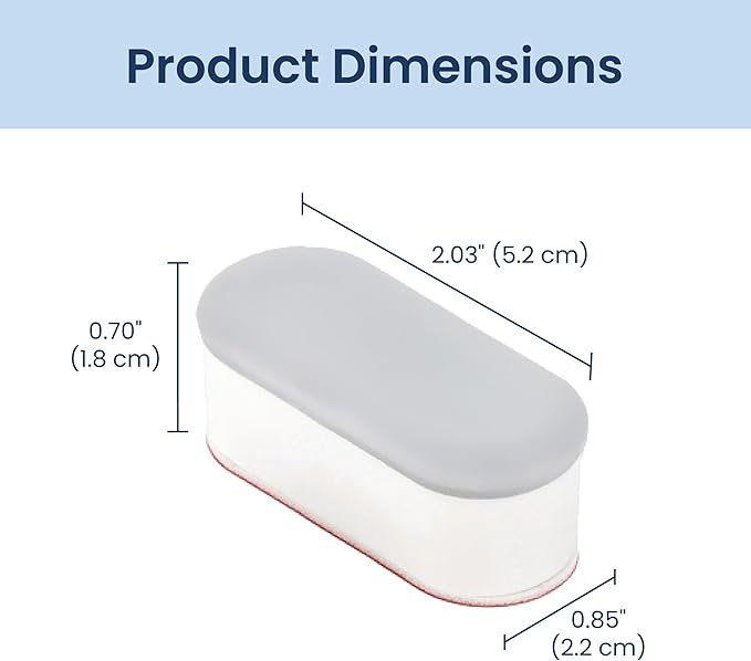 Luxe Bidet 4 Piece Universal Non-Slip Toilet Seat Bumpers with Strong Adhesive