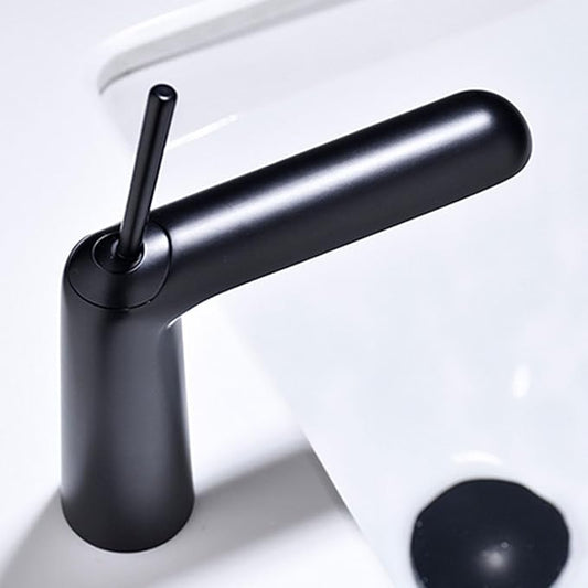 Faucet for Bathroom Sink Single Handle Brass Bathroom Water Faucet Single Hole Black
