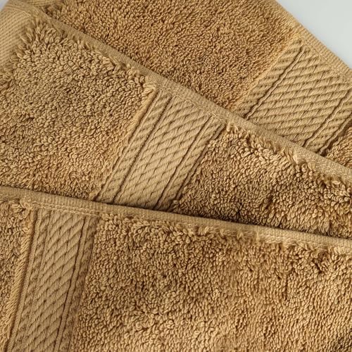 Superior Egyptian Cotton 800 GSM Plush & Absorbent, 9 Piece Set, Toast