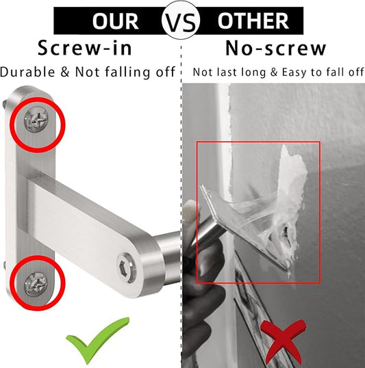 16 Inch Bathroom Towel Bar, KLJKPA Towel Racks for Bathroom Wall Mounted, Stainless Steel Heavy Duty Modern Single Towel Bar Holder, Brushed Nickel