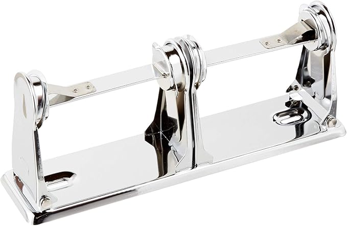 Winco TTH-2 Double Roll Toilet Tissue Dispenser, Steel,Medium | Chrome-plated, Double roll capacity, Great for Entrees, Salads, Desserts and Appetizers