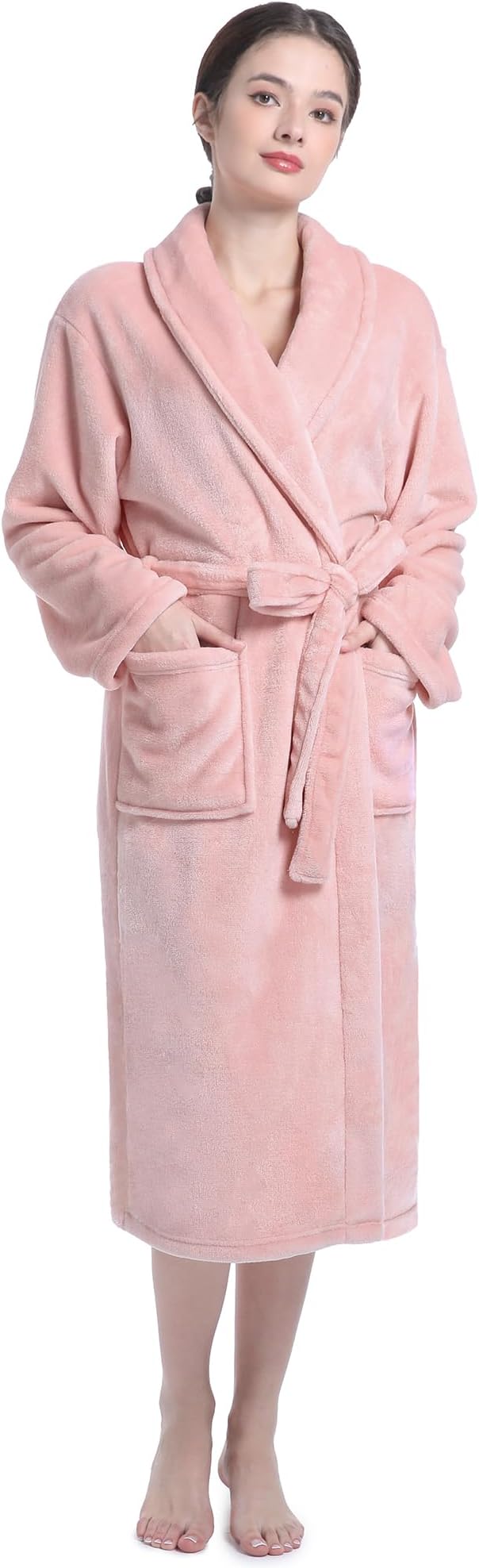 Plush Soft Robes for Women, Premium Fleece Womens Robe Cozy Warm Bathrobe