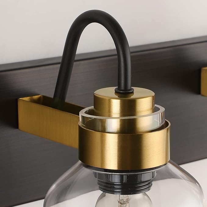 PRESDE 6 Light Bathroom Vanity Light Fixtures Over Mirror Bronze Brushed Black Vintage Bathroom Wall Sconce