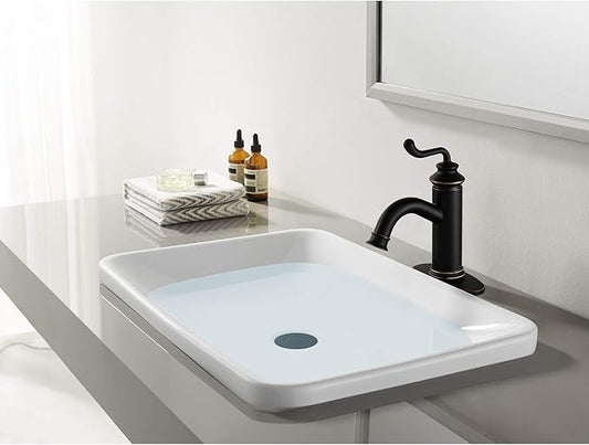 Fauceture LS5416RL Royale Single-Handle Bathroom Faucet with Push Pop-Up, Naples Bronze