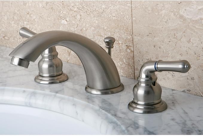 Kingston Brass KB962 Magellan Widespread Bathroom Faucet, 8-Inch Adjustable Center, Polished Brass