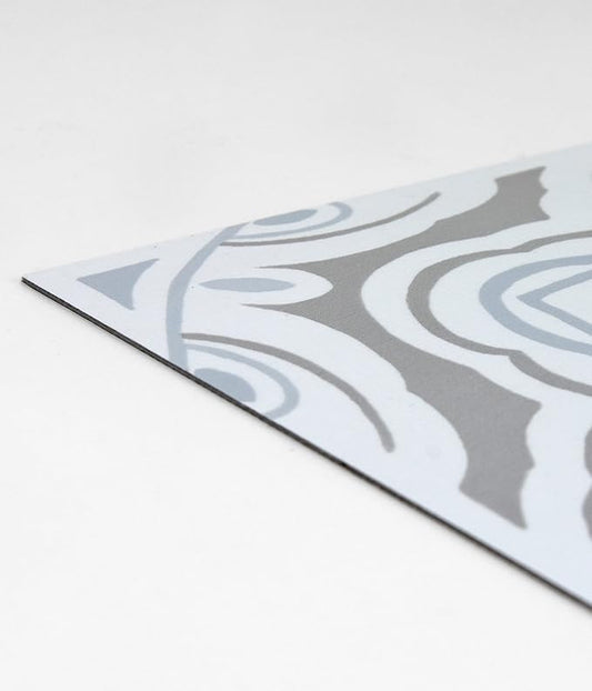 FloorPops FP3827 Morris Peel & Stick Floor Tiles, Grey (Pack of 2)