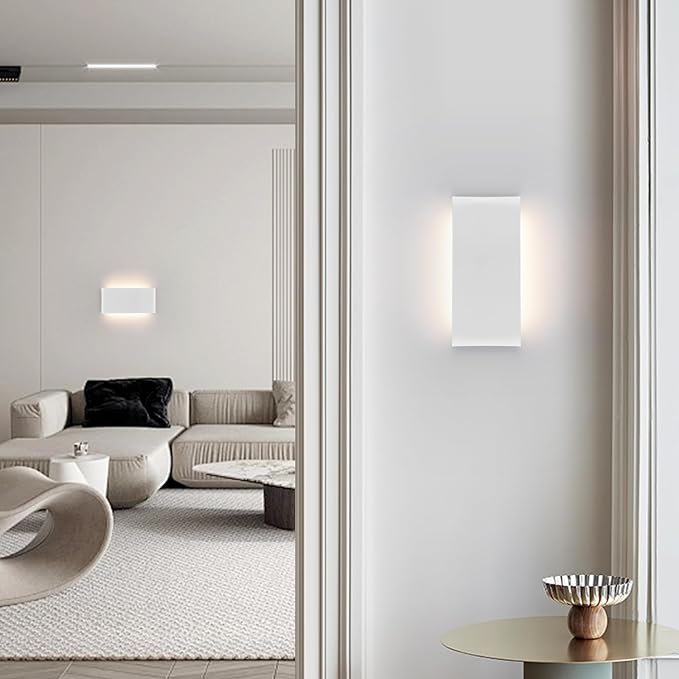 11"Modern LED vanity light,15W Dimmable 5 CCT (3000K-6500K) Adjustable Wall Lamp,Up and Down Wall Lighting,Indoor Wall Sconce for Bedroom,Staircase,Hallway,Dressing Table, 2 Pack(White)