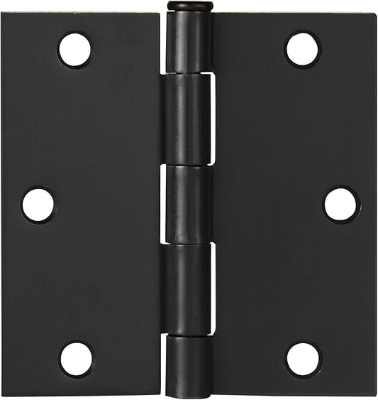 Design House 6-Pack Oil Rubbed Bronze Door Hinges – 3.5-inch x 3.5-inch – Square Corner Radius Steel Door Hinge – Fits Standard Doors – Design House 185959