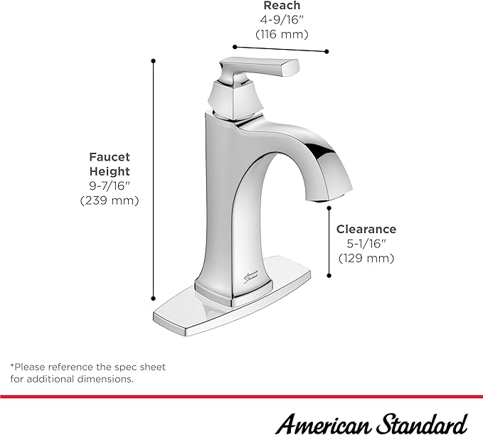 American Standard 7426101.002 Belmeade Single-Handle Bathroom Faucet, 1.2 GPM, Chrome